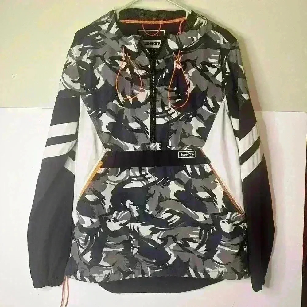 Superdry Camouflage Field Jacket - Black, Gray, White